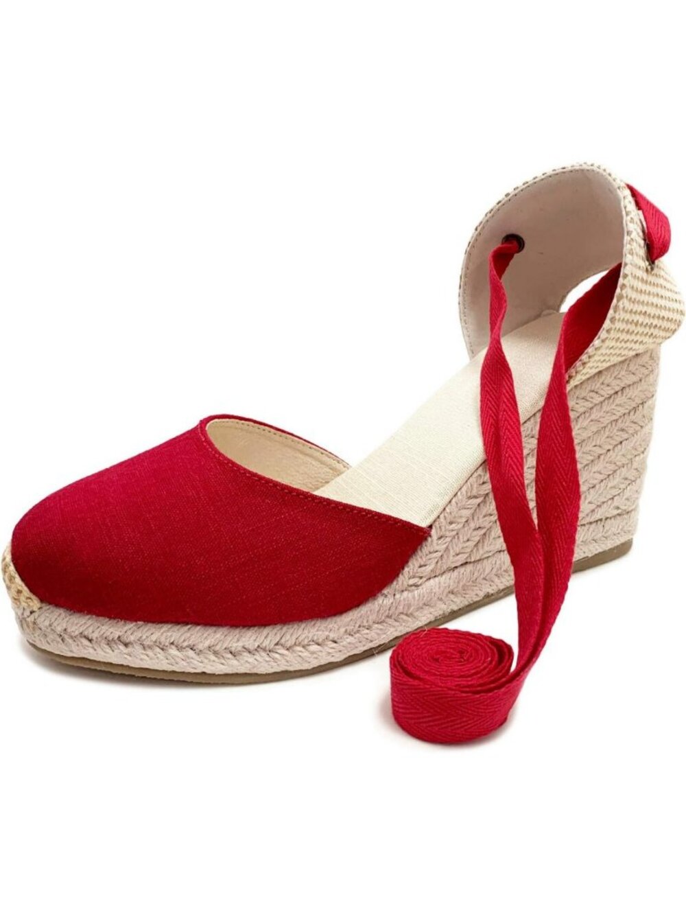 Chic Closed Toe Espadrille Wedge Sandals with Ankle Strap - Summer Dress Shoes